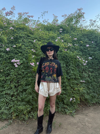 María Satin Lace Shorts