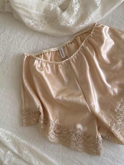 María Satin Lace Shorts