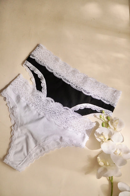 2 Pack Cotton-Lace Panties